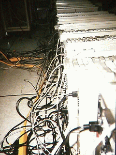 Cables and cords everywhere